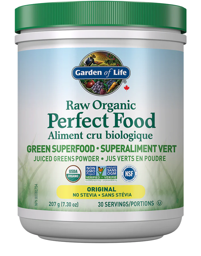 Organic raw food - green