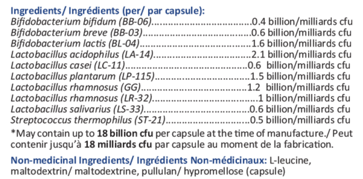 Optimum PB10+ (Probiotics sans FOS)