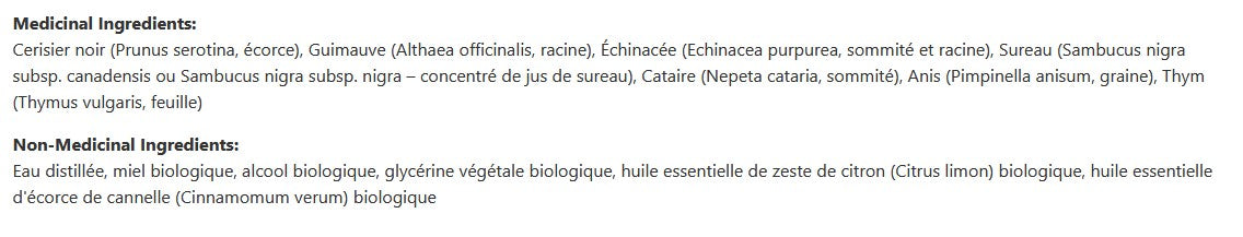 Sirop au sureau contre la toux - Enfants