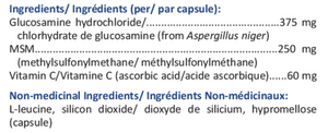 Vegi-Glucosamine Complex (avec MSM & Vit C)